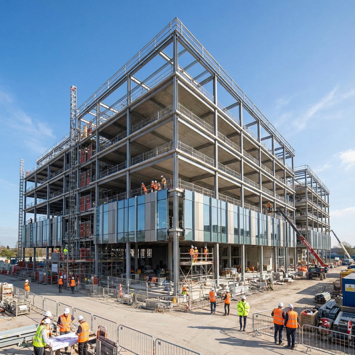 Modern construction site